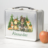 Aquarellwaldtierbäume Metall Brotdose (Beispiel)