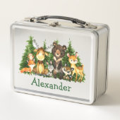 Aquarellwaldtierbäume Metall Brotdose (Vorderseite)