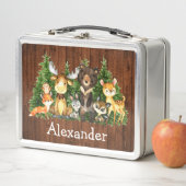 Aquarellwaldtiere Holz drucken Metall Brotdose (Beispiel)