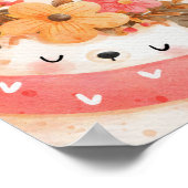 Aquarellwaldtiere Kinder begrüßen Poster (Ecke)