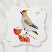 Aquarellwaldvogel wächst geschenkanhänger (Rückseite)