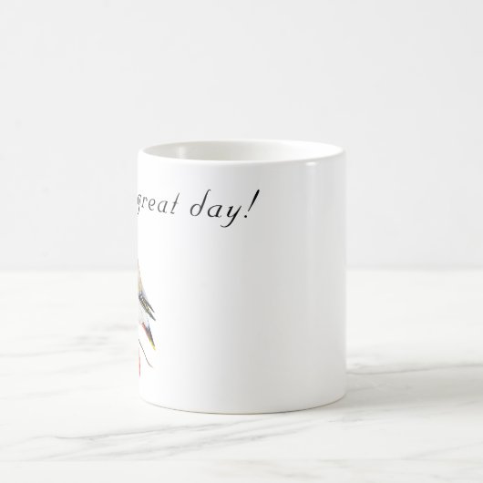 Aquarellwaldvogel wächst kaffeetasse (Mittel)