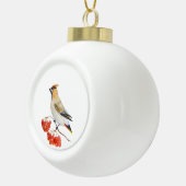 Aquarellwaldvogel wächst keramik Kugel-Ornament (Rechts)