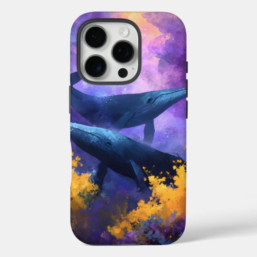 Aquarellwale Abstrakt Ocean Garden Case-Mate iPhone Hülle (Rückseite)