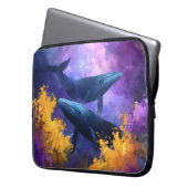 Aquarellwale Abstrakt Ocean Garden Laptopschutzhülle (Vorderseite Links)