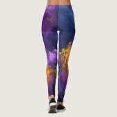 Aquarellwale Abstrakt Ocean Garden Leggings (Rückseite)