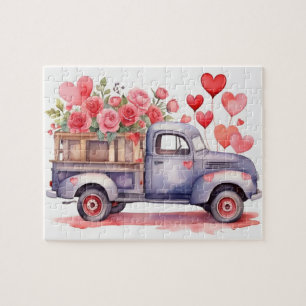 Aquarellwale Lieferwagen LKW-Puzzle Puzzle