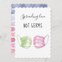 Aquarellwand Maske Valentinstag