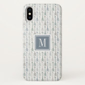Aquarellwanderlust-Pfeil-Muster des Monogramm-| Case-Mate iPhone Hülle (Rückseite)