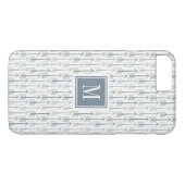 Aquarellwanderlust-Pfeil-Muster des Monogramm-| Case-Mate iPhone Hülle (Rückseite (Horizontal))