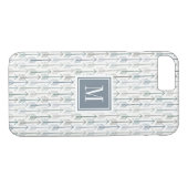 Aquarellwanderlust-Pfeil-Muster des Monogramm-| Case-Mate iPhone Hülle (Rückseite (Horizontal))