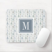 Aquarellwanderlust-Pfeil-Muster des Monogramm-| Mousepad (Mit Mouse)