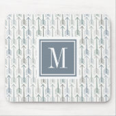 Aquarellwanderlust-Pfeil-Muster des Monogramm-| Mousepad (Vorne)