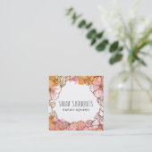 Aquarellwaschblüte Zeichnend Blumengestelle Quadratische Visitenkarte (Stehend Vorderseite)