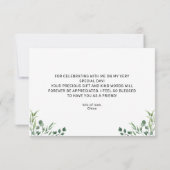 Aquarellwäsche Blue Baby Dusche Dankeskarte (Rückseite)