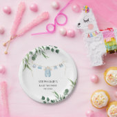 Aquarellwäsche Blue Baby Dusche Pappteller (Party)