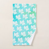 Aquarellwasser-Aquarellwasser und Monogramm Badhandtuch Set (Handtuch)