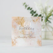 Aquarellweiche Pastell Blätter Geburtstag Einladung (Stehend Vorderseite)