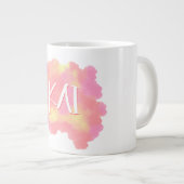"Aquarellweicher: Personalisierte Freude" Jumbo-Tasse (Vorderseite Rechts)