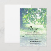 Aquarellweide und Baumhochzeit RSVP Karte (Vorne/Hinten)