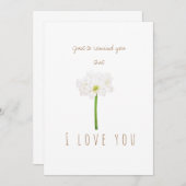 Aquarellwein Amaryllis Blume Grußkarte Einladung (Vorne/Hinten)