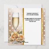 Aquarellwein, luxuriös, polka dot Rose Feiertagskarte (Rückseite)