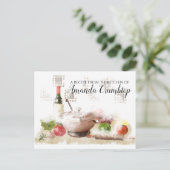 Aquarellwein personalisiertes Rezept Postkarte (Stehend Vorderseite)