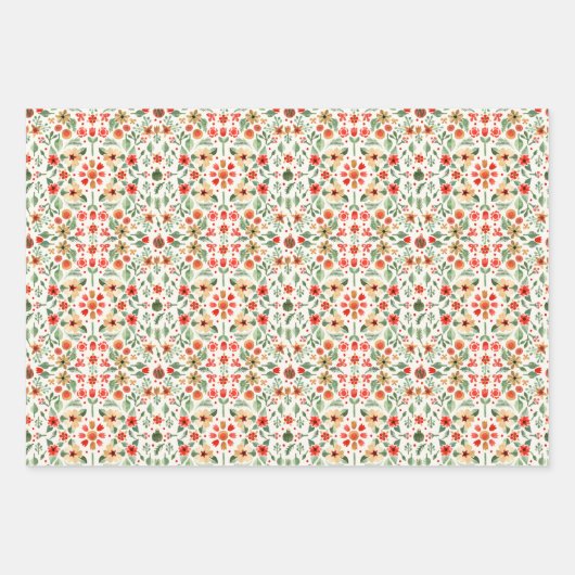 Aquarellwein-Set Geschenkpapier Set (Vorderseite)