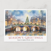 Aquarellwein Weihnachten Amsterdam Niederlande Rei (Vorderseite)