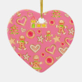 Aquarellwein Weihnachtsgebäck Keramik Ornament (Vorne)