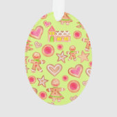 Aquarellwein Weihnachtsgebäck Ornament (Rückseite)