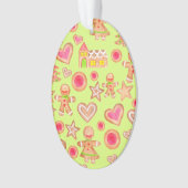 Aquarellwein Weihnachtsgebäck Ornament (Vorderseite)