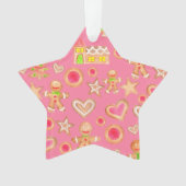 Aquarellwein Weihnachtsgebäck Ornament (Vorderseite)