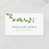 Aquarellweine Blätter Minimalistisch Einfach Visitenkarte (Vorderseite)