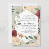 Aquarellweine in Rose Butterfly Einladung (Vorderseite)