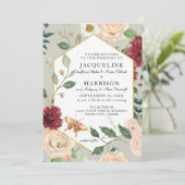 Aquarellweine in Rose Butterfly Einladung (Stehend Vorderseite)