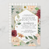 Aquarellweine in Rose Butterfly Einladung (Vorne/Hinten)