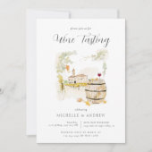 Aquarellweine - QR-Code-Polterabend Einladung (Vorderseite)