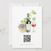 Aquarellweine - QR-Code-Polterabend Einladung (Rückseite)