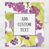 Aquarellweinetikett Fügen Sie Ihren Text hinzu Weinetikett (Einzelnes Label)