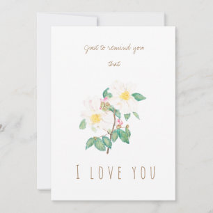 Aquarellweiße Kamelien-Blume Grußkarte Einladung