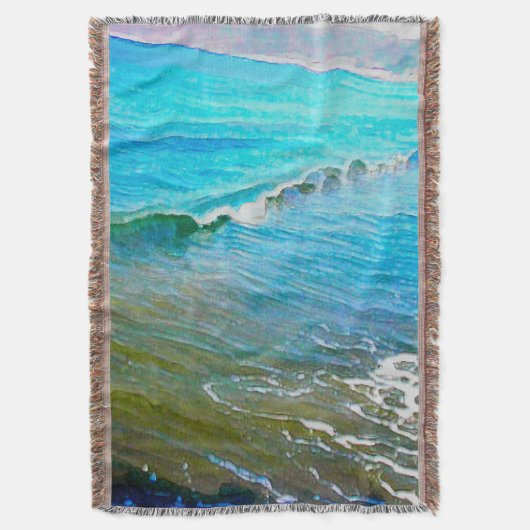 Aquarellwellen  decke (Vorderseite Vertikal)