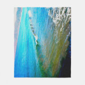 Aquarellwellen  fleecedecke (Vorderseite)