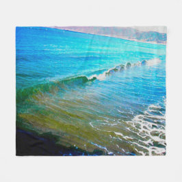 Aquarellwellen  fleecedecke