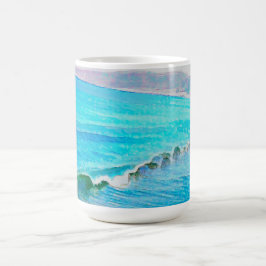 Aquarellwellen  kaffeetasse