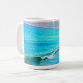Aquarellwellen  kaffeetasse (Vorderseite Links)
