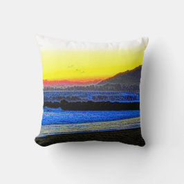 Aquarellwellen kissen