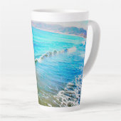 Aquarellwellen  milchtasse (Rechte Ecke)