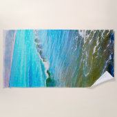 Aquarellwellen strandtuch (Vorderseite)