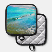 Aquarellwellen  topflappen (Vorderseite/Rückseite)